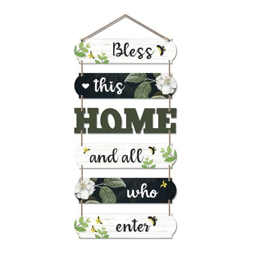 Artvibes woodern hang on wall decorative set of 6, eco-friendly MDF wooden wall art panels with motivational design for living room, bedroom, or office décor."